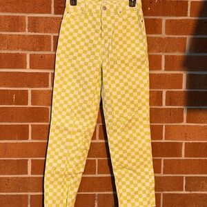 PacSun Lime Checkered Pants